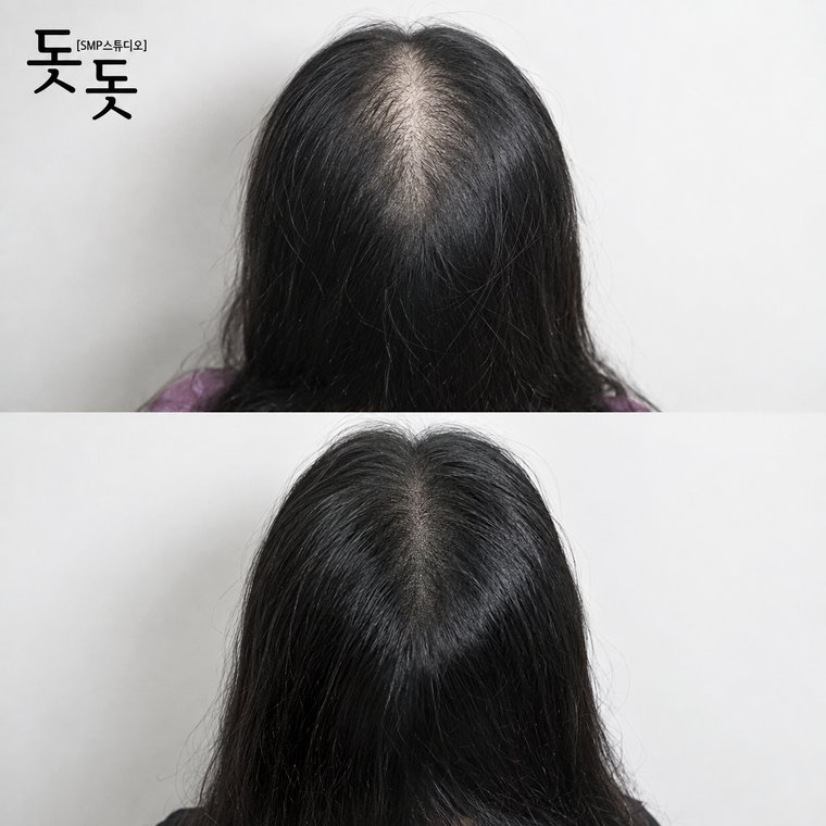 신림두피문신 여성 정수리·가르마 커버 시술 전후 사례