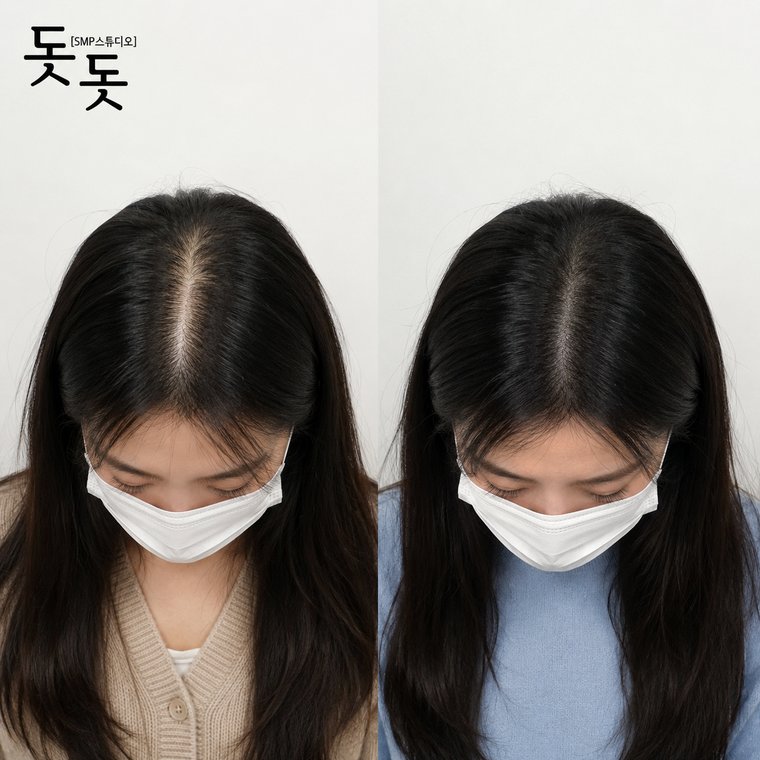 연수두피문신 여성 정수리·가르마 커버 시술 전후 사례