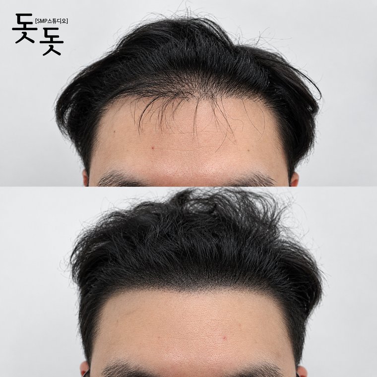 두피문신회차 헤어라인 디자인 시술 전후 사례