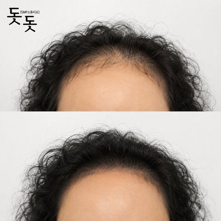 두피문신비용 헤어라인 디자인 시술 전후 사례
