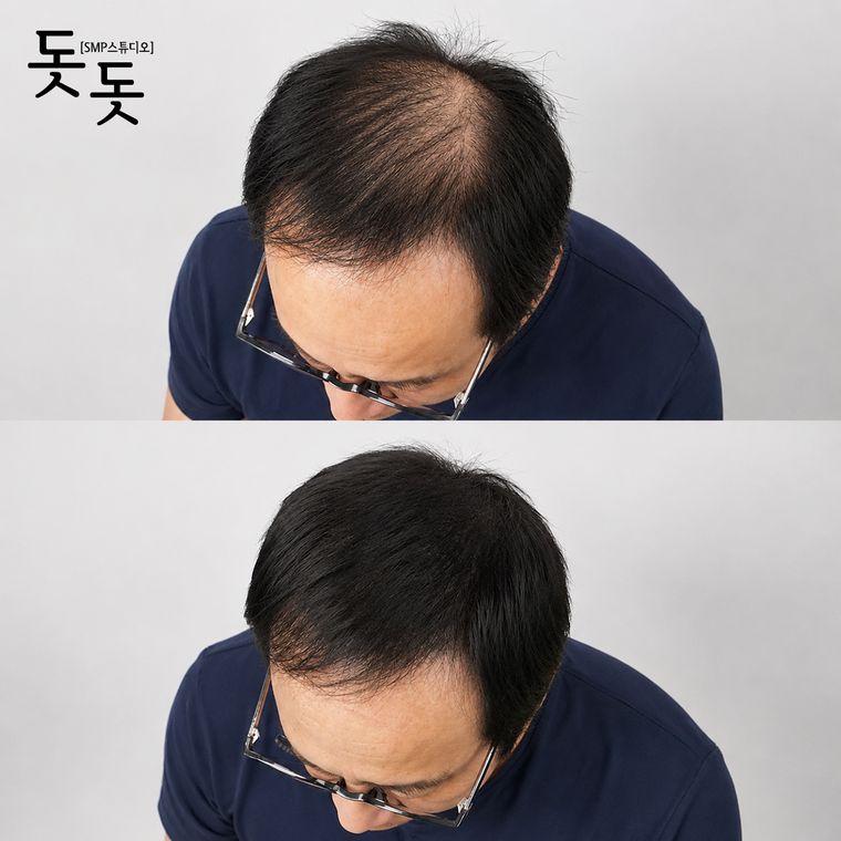 남성 정수리 두피문신 전후 사례 49