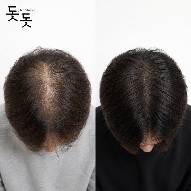 주안두피문신 남성 정수리 밀도 보강 시술 전후 사례